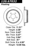 Rear Standard Brake Rotor Jeep Grand Cherokee 76451