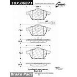 Front Centric Semi-Metallic Brake Pads W/Sensor Audi 300.06871