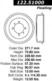 Rear Premium Brake Drum Hyundai 122.51000