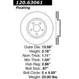 Front Standard Brake Rotor Dodge Chrysler 780256