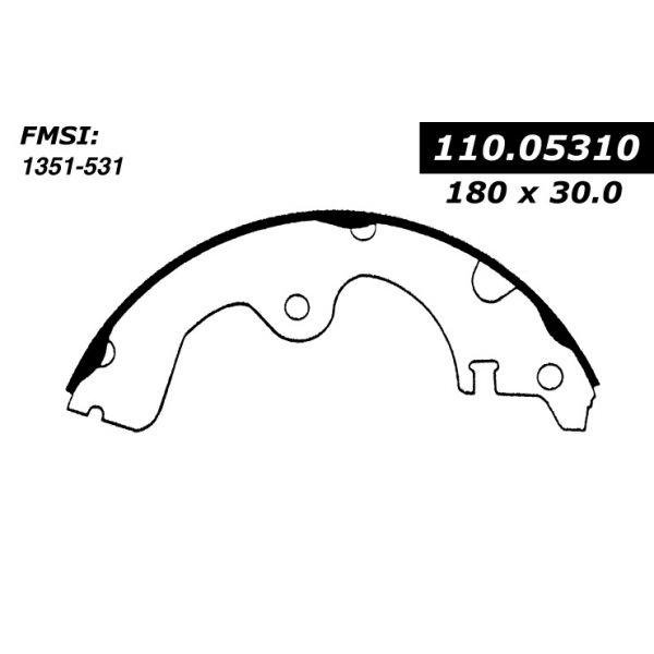 Rear Centric Brake Shoes 1987 - 1990 Toyota Tercel 111.05310