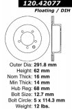 Rear C-Tek Brake Rotor Infiniti Nissan 121.42077