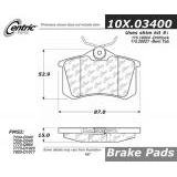 Rear C-Tek Semi-Metallic Brake Pads Audi Volkswagen 102.03400