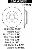 Rear C-Tek Brake Rotor Chevy GM 121.62033