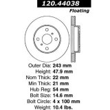 Front C-Tek Brake Rotor Toyota 121.44038