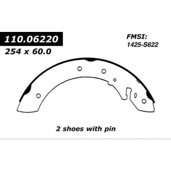 Centric Brake Shoes 1984 - 1989 Peugeot 111.06220