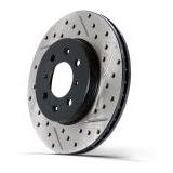 Front Left Stoptech Slotted Drilled Brake Rotor 127.66040L